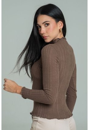 Blusa Venela Café Ragged Pf11121185