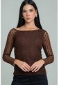 Blusa Anny Café Ragged Pf11113169 de Ragged