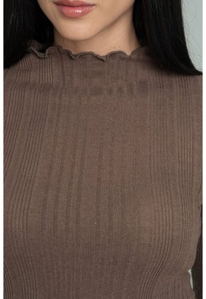Blusa Venela Café Ragged Pf11121185