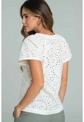 Blusa Kalgari Blanco Ragged Pf11113199