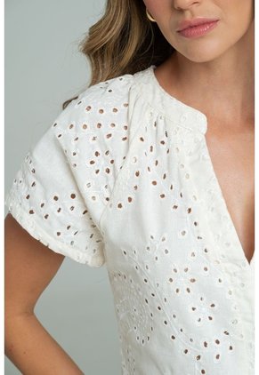 Blusa Kalgari Blanco Ragged Pf11113199