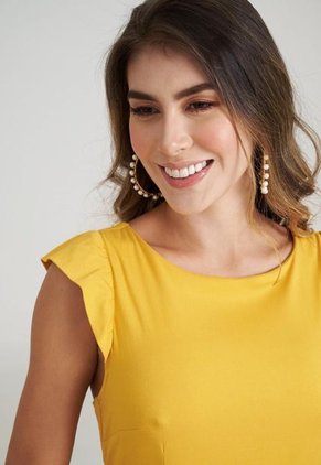 Vestido Manantial Amarillo Ragged Pf11511074