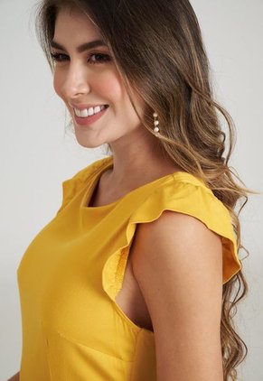 Vestido Manantial Amarillo Ragged Pf11511074