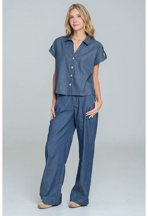 Pantalon Pespunte Burdeos Azul Ragged Pf21310046