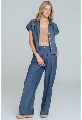 Pantalon Pespunte Burdeos Azul Ragged Pf21310046