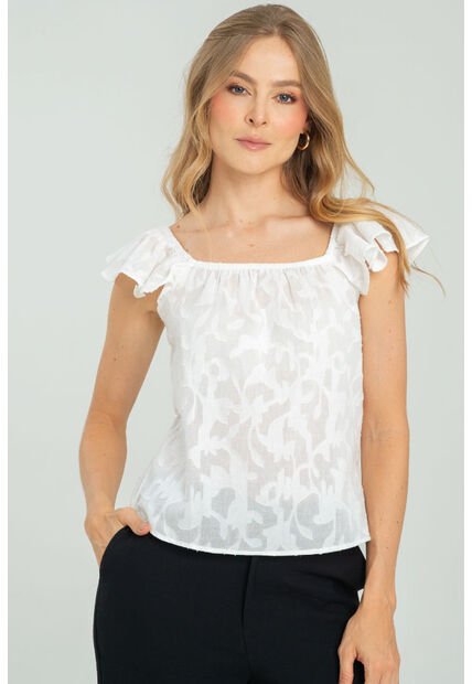 Blusa Ali Blanco Ragged Pf11113007