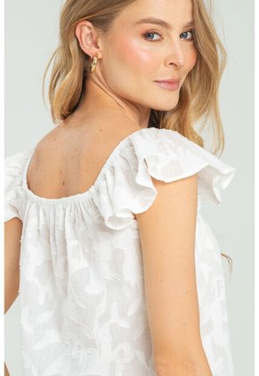 Blusa Ali Blanco Ragged Pf11113007