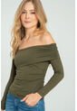 Top Escote Asimetrico Verde Ragged Pf13120825 de Ragged