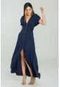 Vestido Largo Fawn Azul Ragged Pf11511376 de Ragged