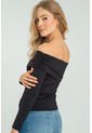 Top Escote Asimetrico Negro Ragged Pf13120825 de Ragged