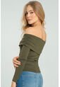 Top Escote Asimetrico Verde Ragged Pf13120825 de Ragged