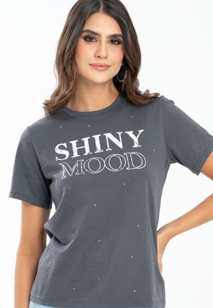 Camiseta Shiny Gris Ragged Pf21120038
