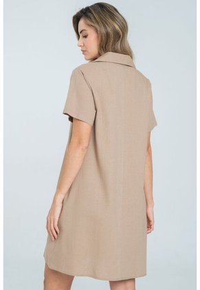 Vestido Pollen Beige Ragged Pf11511422