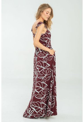 Vestido Largo Khamvar Rojo Ragged Pf11511407