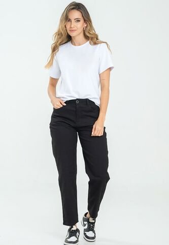 Pantalon Mom Cinco Bolsillos Negro Ragged Pf17310011 Ragged