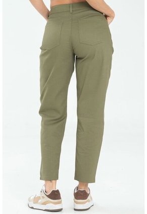 Pantalon Mom Cinco Bolsillos Verde Ragged Pf17310011