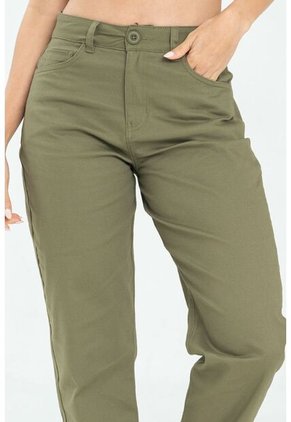 Pantalon Mom Cinco Bolsillos Verde Ragged Pf17310011