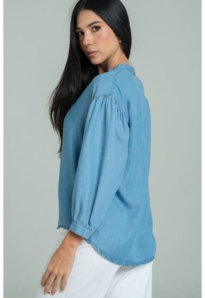 Blusa Velino Manga Recogida Azul Ragged Pf21110024