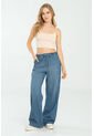 Jeans Wide Leg Jareta Azul Ragged Pf17350002 de Ragged