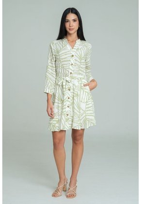 Vestido Beca Verde Ragged Pf11511474