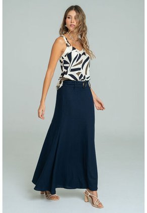 Falda Lino Mermaid Azul Ragged Pf11320530