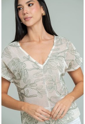 Blusa Bordada Neru Verde Ragged Pf11113183