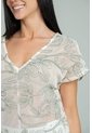 Blusa Bordada Neru Verde Ragged Pf11113183 de Ragged