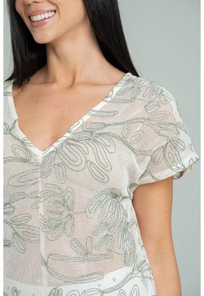Blusa Bordada Neru Verde Ragged Pf11113183