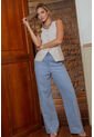 Jeans Wide Leg Jareta Azul Ragged Pf17350002 de Ragged