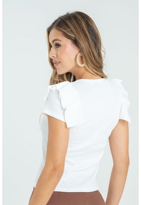Top Rib Luna Blanco Ragged Pf11121120