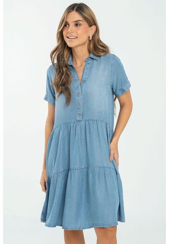 Vestido Faroles Azul Ragged Pf21510005 Ragged