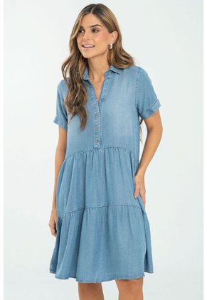 Vestido Faroles Azul Ragged Pf21510005