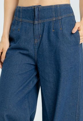 Jeans Cotilla Pinzas Azul Ragged Pf21350032