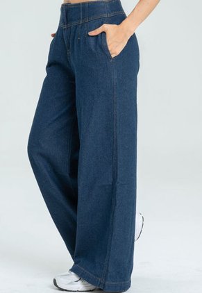 Jeans Cotilla Pinzas Azul Ragged Pf21350032