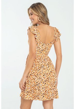 Vestido Corto Evaline Beige Ragged Pf11511334