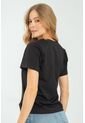 Camiseta Escote V Negro Ragged Pf21120082 de Ragged
