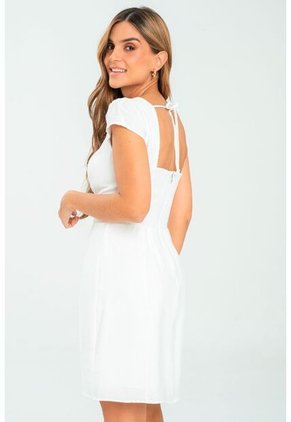 Vestido Corto Splendid Blanco Ragged Pf11511408