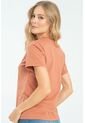 Camiseta Escote V Rosa Ragged Pf21120082 de Ragged