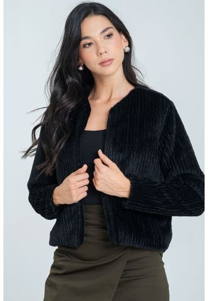 Chaqueta Pelo Negro Ragged Pf12130143