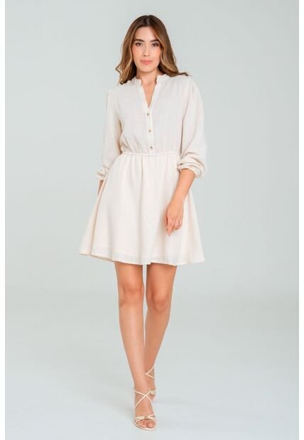 Vestido Summer Beige Ragged Pf11511406