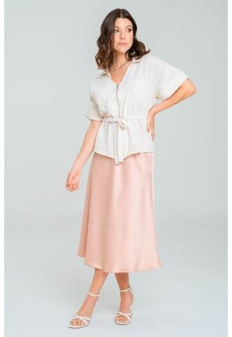 Falda Midi Satin Crudo Ragged Pf12320183 Ragged