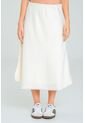Falda Midi Satin Blanco Ragged Pf12320183 de Ragged