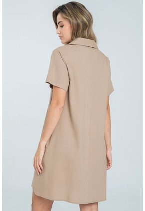 Vestido Pollen Beige Ragged Pf11511422