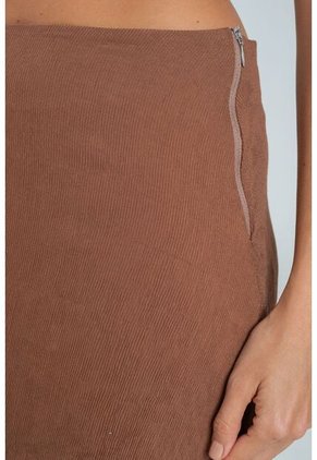 Falda Plisada Dafne Café Ragged Pf12320190