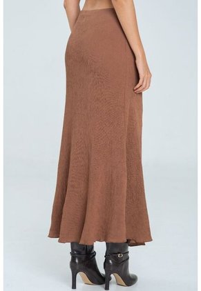 Falda Plisada Dafne Café Ragged Pf12320190