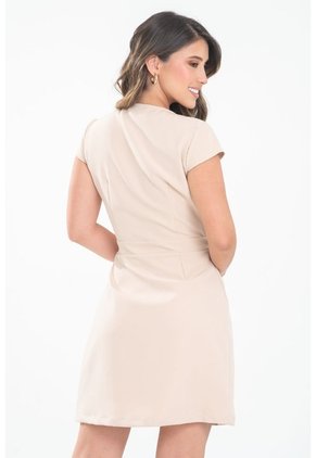 Vestido Corto Narriet Beige Ragged Pf32510476