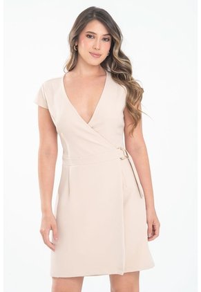 Vestido Corto Narriet Beige Ragged Pf32510476