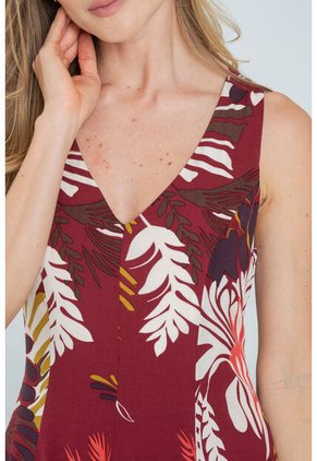 Vestido Mucura Rojo Ragged Pf11511426