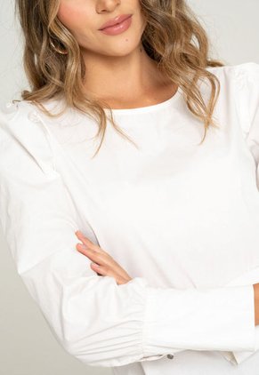 Camisa Puno Amplio Blanco Ragged Pf12110775