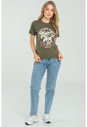 Camiseta Paris Verde Ragged Pf21120104